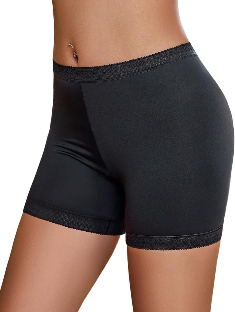 Avidlove Women's Slip Shorts for Under Dresses Seamless Under Shorts Smooth Shaping Boyshorts Panties Anti Chafing Underwear (Black, M)