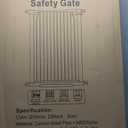 41" Extra Tall Cat Gate for Doorway, 29.6-31.5''W Metal Pet Baby Safe Gate, Extra Wide Pressure Mounted Baby Gate, No Drilling Cat Fence Indoor, Tall Dog Gate, White