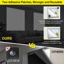 FADOTY Cuttable Blackout Shades Fabric Sheet, Blackout Curtains for Bedroom, Portable 100% Black Out Window Cover Film, No Drill Window Blinds, Sun Heat Light Blocker for Travel Media Dorm, 57'' W