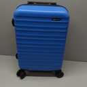 Amazon Basics 21" Hardside Carry-On Luggage with Expandable Space, Scratch-Resistant Surface, Telescoping Handle, Four Multi-directional Wheels, Light Blue