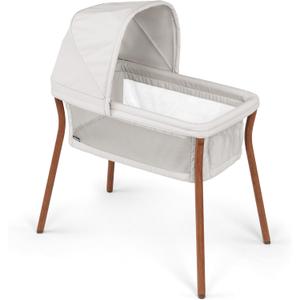 Chicco LullaGo Anywhere LE Portable Bassinet with Canopy, Waterproof Mattress and Fitted Sheet, Travel Bassinet for Baby Includes Carry Bag, Serene/Beige, One-Size