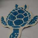 Haull Sea Turtle Bathroom Rug Beach Mats Rugs No Silp Turquoise Turtle Washable Cover Floor Rug Tropics Summer Ocean Theme Bathroom Mat for Door Living Room Bedroom Shower, 30.7 x 25 Inch(Blue)