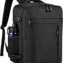 HILOMON Black Travel Backpack for Men Women, TSA Approved Personal Item Size 18x14x8 Under Seat Backpack for Airplanes 15.6inch Laptop 30L Luggage Carry On Bag