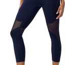 ONGASOFT High Waisted Yoga Capris Pants for Women Running Workout Mesh Leggings Side Pockets Squat Proof Tummy Control