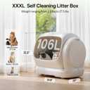 UBPET XXXL Self-Cleaning Litter Box, 106L Automatic Cat Litter Box with App Control, Odor Control, Anti-Pinch Safety Sensors & Low Entry for Multi-Cat Homes
