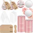 Tradder 50 Sets 2.76 Inch Inspirational Gifts Compact Mirrors Bulk Employee Appreciation Gifts Set Small Purse Pocket Round Makeup Mirrors for Mothers Day Women Coworker Nurse (Awesome)