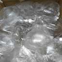 32Pcs Clear Christmas Ornament Ball, 3.15 Inches Transparent Fillable Tree Ornaments with Removable Silver Cap Hanging Cords, Flat Plastic Round Ball for Xmas Holiday Home Party Decor DIY Crafts