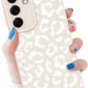 tharlet Compatible with Samsung Galaxy S26 Plus Case, Cheetah Print Shockproof Silicone TPU Anti Scratch Protective for Women Girls, Drop Protection Leopard Case for Galaxy S26 Plus 6.7'' White