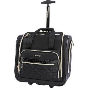 BEBE Women's Leena-Wheeled Under The Seat Carry On Bag, Black, One Size BEBE Women's Leena-Wheeled Under The Seat Carry On Bag, Black, One Size