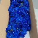 Mason Jars with Hydrangea, 10 Set Artificial Flower Table Centerpieces Glass Flowers Vases Decor for Home Wedding Farmhouse Bridal Shower Graduation Boho Decorative(Royal Blue)