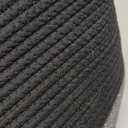 Large Blanket Storage Basket for Living Room, 22.8" x 22.8" x 13" Woven Cotton Rope Basket with Handles, Baby Toy Storage, Laundry Hamper for Clothes, Pillows, Towels-Black and Grey (90L)