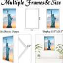 OMAIGAR 16x24 Picture Frame for 16by24 Poster Photo Canvas Certificate White High Transparent Photo Frame Wall Desktop Horizontal Vertical 16 x 24