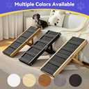 2026 Upgraded Dog Ramp for Couch, Foldable Small Dog Ramp for Sofa, 4 Adjustable Height from 13'' to 21", Portable Stable Pet Steps with Non-Slip Pad, Pet Ramps Use for Sofa Couch Stairs