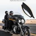 PBYMT Side Wings Air Deflectors, Fairing Side Wing Windshield, Black Adjustable Wind Deflectors Compatible for 2014-2024 Harley Electra Glide Street Glide Tri Glide Ultra Limited Fairing Side Shield