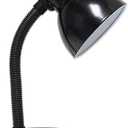 Simple Designs LD1003-BLK Basic Metal Desk Lamp with Flexible Hose Neck for Office, Living Room, Bedroom, College Dorm, Bookshelf, Black