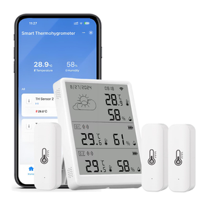 Smart Digital Thermometer Hygrometer, WiFi Indoor Temperature Humidity Sensor with App Alerts, Mini Room Temperature Meter with Data Storage and Export, Compatible with Alexa. 2PCS