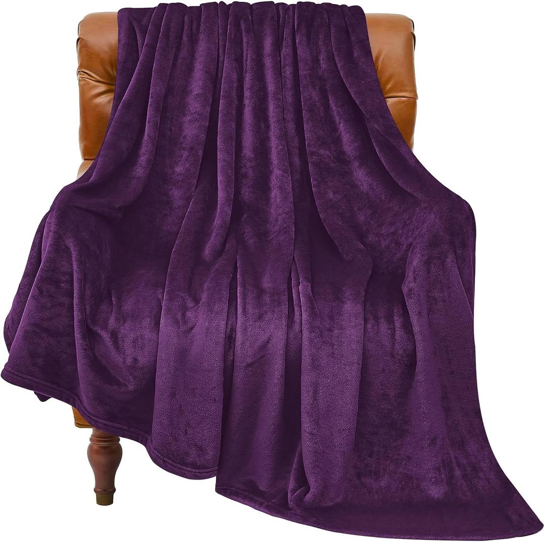BEDELITE Fleece Blanket Purple Throw Blankets for Couch & Bed, Luxury Plush Cozy Fuzzy Blanket 50" x 60", Super Soft Warm Lightweight Throw Blanket for Travel Camping