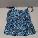 Aqua Eve Tankini Tops for Women Swimwear Top Only Tummy Control Bathing Suit Top No Bottom (X-Large, Blue Paisley)