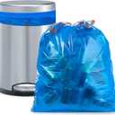 Ultrasac 10 Gallon 0.9 MIL Blue Drawstring Trash Bags - 16.5" x 28.5" - Pack of 108 - Fits simplehuman D