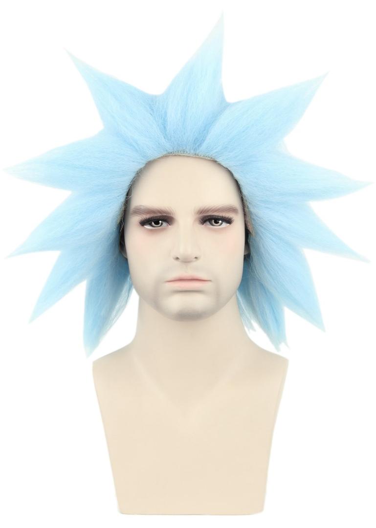 Topcosplay Unisex Halloween Costume Wigs Blue Short Cosplay Wig Party Wigs for Adults or Kids (1 Count (Pack of 1))