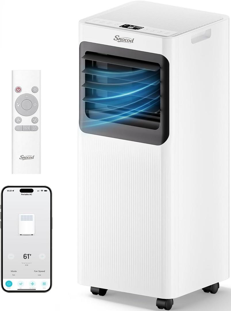 16000 BTU Portable Air Conditioners, 5 in 1 Smart AC Unit for Large Rooms Up to 750 Sq.Ft, WiFi App & Remote Control, Fast Cooling, Dehumidifier, Fan, Sleep Mode, 24H Timer with Window Kit