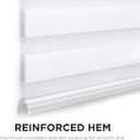 Joydeco No Drill Zebra Blinds for Windows, Cordless Day & Night Dual Sheer Roller Shades, Easy Installation, Free-Stop Lift System, Light Filtering Privacy Blinds for Home(White,24" W x 75" H)