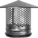 5 Inch Round Roof Rain Cap HVAC Vent Galvanized Steel All Weather Chimney Cap Roof Top Round Roof Vent with Rubber Gasket for Perfect Insulation Vent Cover (5'' Inch)