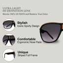 NYS Collection Aviator Sunglasses - Lightweight Durable Plastic Frame - For Men and Women -100% UV Prodection