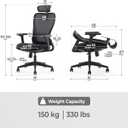 Tervo Model Y | Folding Office Chair for Small Spaces | Gaming Chair for Adults & Kids | Ergonomic Mesh Computer Chair | Foldable Desk Chair Home Work |, Oversized