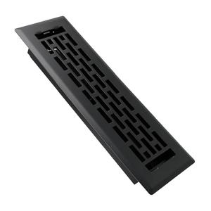 SANYCASA Floor Register 2x10 Inches - Heavy Duty Walkable Steel Floor Vents Ease Adjust Air Flow Direction Floor Registers - Boston Design -Matte Black Air Floor Vent Covers for Home
