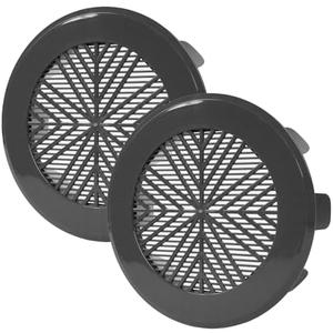 Vent Systems 3'' to 4'' Inch Pack of 2 - Brown - Soffit Vent Cover - Round Air Vent Guard - Grill Cover - Built-in Protective Grid - HVAC Vent for Bathroom, Home Office, Kitchen - Flexible Fit