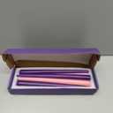 Christmas Advent Candles Set, 6 Purple and 2 Pink Taper Candles, 10" Unscented Candlestick for Seasonal Celebrations