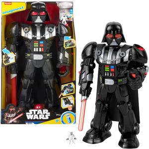 Fisher-Price Imaginext Star Wars Darth Vader Bot 2+ Ft Tall Toy, Lights Sounds & Stormtrooper Metal Character Key for Kids Ages 3+ Years
