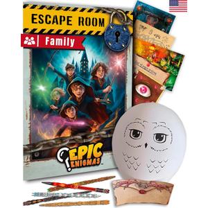 Harry Magic Escape Room Board Game | Harry Potter Games | Ages 512 | 5 Enigmatic Puzzle Rooms | Harry Potter Birthday Decorations | Gift for Kids | 15 Players
