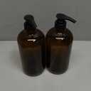 32 Ounce Glass Pump Dispenser Bottle, Large Amber Container with Pump for Shower and Bath Shampoo Soap Conditioner Lotion - 1 Liter Shower Bottles- by Kitchentoolz