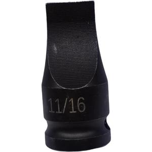 1/2-inch Drive Slotted Screwdriver Bit Socket/Drag Link Socket, 11/16" Width x 1/8" Thickness Tip, Heat-Treated Cr-Mo Alloy Steel