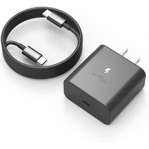 45W USB C Charger - Super Fast Type C Charging Fit Samsung Galaxy S25 S24 S23 Ultra,S25 S25+ S24 S24+ S23 S23+ S22 Ultra S22+ and More Series,PPS Wall Android Phone Charger & 6ft C Cable Cord1 Pack