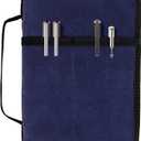 Field Notes Notebook Cover for 6.7 X 9.8 Inch with A5 Journal Cover Notebook Zipper Pocket Planner for Pen Holder,Water Resistant Cover Notebooks Sketchbook,Waterproof Waxed Canvas (Dark blue)