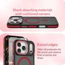 AIGOMARA Magnetic for iPhone 17 Pro Max Case, [Compatible with Magsafe] [Military-Grade Protection] Slim Shockproof Translucent Matte Protective Case for iPhone 17 Pro Max 6.9 Inch, Red