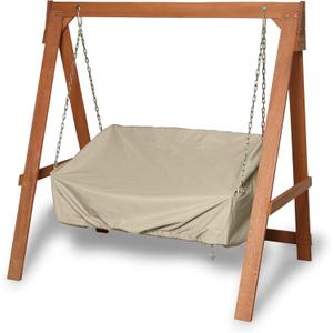 Covermates Swing Cover - Water Resistant Polyester, Double Stitched Seams, Mesh Vent, Seating and Chair Covers, 63W x 26D x 26H, Khaki