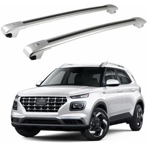 Cross Bar Crossbar Fits for Hyundai Venue 2019-2024 Luggage Carrier Roof Rack Rail Carrier Lockable 2PCS Silver