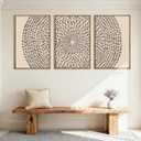 ANHUIB Jesus Wall Art 16x24 Inch Jesus Feeds The 5000 Canvas Wall Art Set of 3 Framed Easter Christian Wall Decor Modern Abstract Art Print for Living Room Bedroom Office