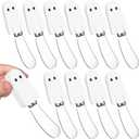 Sieral 10 Pcs Halloween Cheese and Butter Spreader Knives Ghost Cheese Spreader Butter Knives Multipurpose Halloween Decor with Hand Painted Wooden Handle Stainless Steel Blade