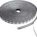 16.5 Ft Brush Weather Stripping, Self-Adhesive Pile Weatherstrip for Sliding Doors and Windows Frame Side, Felt Seal Strip Weatherproof Soundproof Dustproof(11/32 x 3/15 inch, Grey)