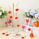 24 Sets Sport Valentines Gifts Bulk Basketball Soccer Baseball Volleyball Football Valentines Exchange Cards and Keychains (Basketball)