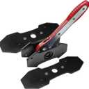 Brake Caliper Press Tool, 360 Degree Auto Swing Car Ratchet Brake Expander Wrench with 2PCS Steel Plates, Car Braking Caliper Hanger Set, Auto Calipers Piston Braking Pad Spreader Tool (1PC)