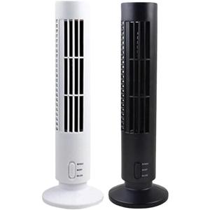 Cabilock Mini Portable Tower Fan Bladeless Electric Cooling Air Conditioner with Oscillating Function for Home Office and Travel White