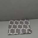 Smiry Round Picnic Tablecloth, Waterproof Elastic Fitted Table Covers for 25" - 30" Tables, Wipeable Flannel Backed Vinyl Tablecloths for Camping, Indoor, Outdoor, Grey & White