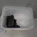19 Quart Plastic Storage Bins with Lids, 6-Pack Stackable Clear Storage Organizing Box with Handle