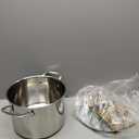 NutriChef 8-Quart Stainless Steel Stock Pot - 18/8 Food Grade Stainless Steel Heavy Duty Induction - Stock Pot, Stew Pot, Simmering Pot with See-Through Lid, Dishwasher Safe - NCSP8